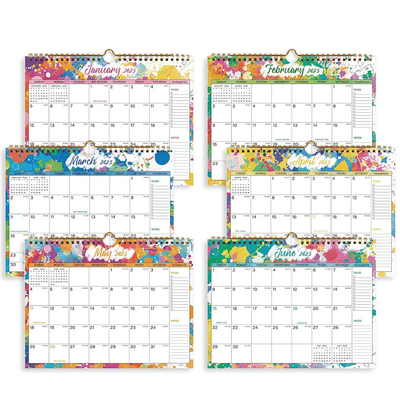 Retangle Custom Wall Calendar การออกแบบแบบที่สามารถปรับแต่งได้ การบุคคลิปแบบธีมวันหยุด / ช่วงฤดู