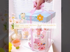 กล่องเค้กขนาดใหญ่ที่ทําตามสั่ง รับสั่งตามสั่ง สําหรับการบรรจุที่กําหนดเอง