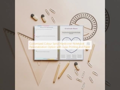 สมุดโน้ตปกแข็งเกลียวสีที่กำหนดเอง ตัวเลือกการปรับแต่งส่วนบุคคลพร้อมการพิมพ์โลโก้และกระดาษ