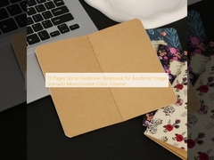 สมุดโน้ตปกแข็งแบบเกลียว 15 หน้า สำหรับการใช้งานเชิงวิชาการ โทนสีขาวดำ