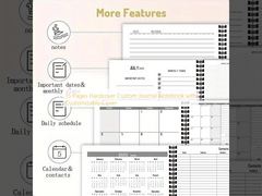 สมุดบันทึกปกแข็งแบบกำหนดเอง 15 หน้า พร้อมปกที่ปรับแต่งได้
