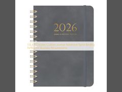 สมุดบันทึกแบบกำหนดเองขนาด 5.8 x 8.3 นิ้ว เข้าเล่มแบบเกลียว เหมาะสำหรับความต้องการทางธุรกิจ