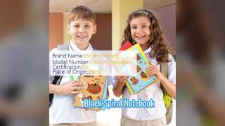 สมุดโน้ตเกลียวสีดำสำหรับสำนักงานและโรงเรียน